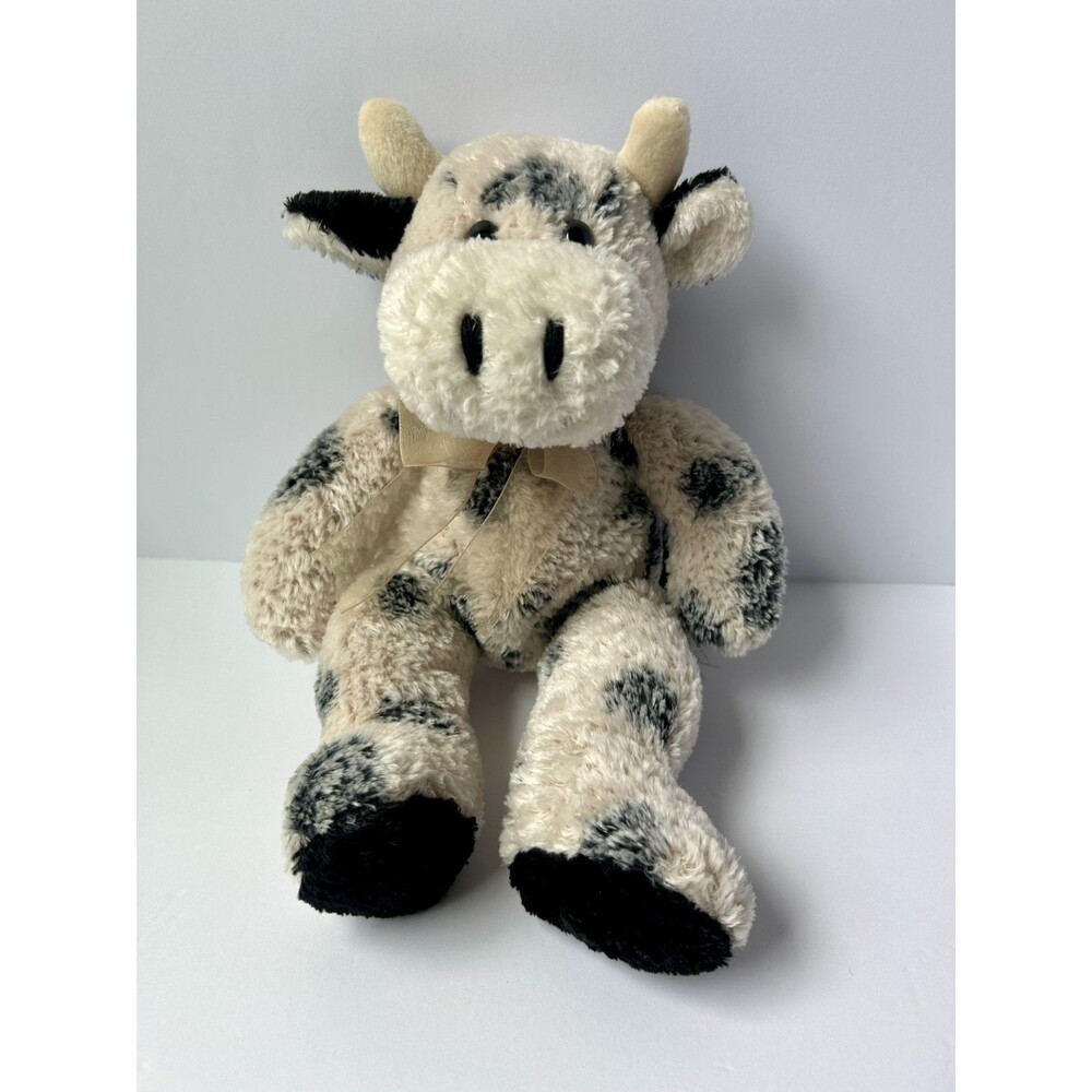 Cow Black And Beige Kelly Toy Bean Bag 15 In Beige Bow